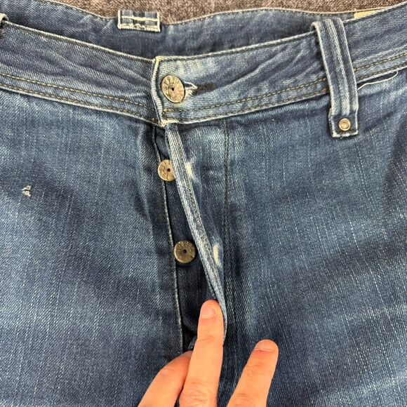 Diesel Gualbon Men's Denim Baggy Distressed Jeans Cinch Waist 33X30(37X28) 0081L - Picture 3 of 16